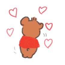 Bear wearing a red vest sticker #9564762