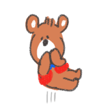Bear wearing a red vest sticker #9564779