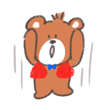Bear wearing a red vest sticker #9564782