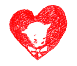 a colored pencil! heart sticker #9565024