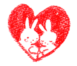 a colored pencil! heart sticker #9565026