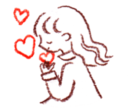 a colored pencil! heart sticker #9565030