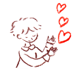 a colored pencil! heart sticker #9565031