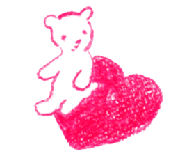 a colored pencil! heart sticker #9565034