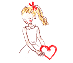 a colored pencil! heart sticker #9565048