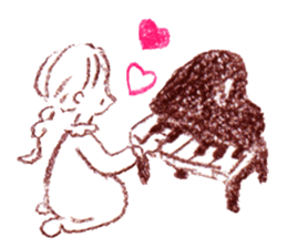 a colored pencil! heart sticker #9565050