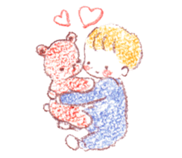 a colored pencil! heart sticker #9565051