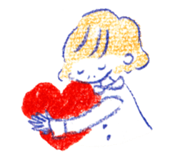 a colored pencil! heart sticker #9565053