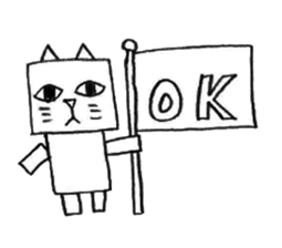 It is Square cat sticker #9566334