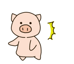 PUNIPUNI fat pig sticker #9567904