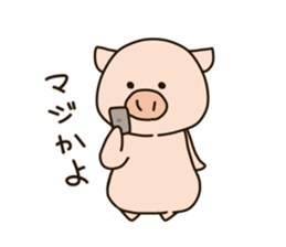 PUNIPUNI fat pig sticker #9567905