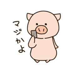 PUNIPUNI fat pig sticker #9567905