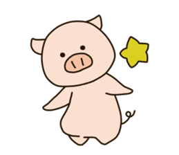 PUNIPUNI fat pig sticker #9567907