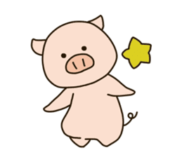PUNIPUNI fat pig sticker #9567907