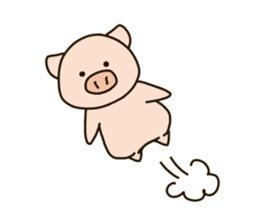 PUNIPUNI fat pig sticker #9567908