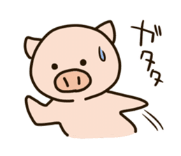 PUNIPUNI fat pig sticker #9567909