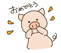 PUNIPUNI fat pig sticker #9567912