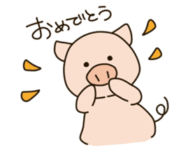 PUNIPUNI fat pig sticker #9567912
