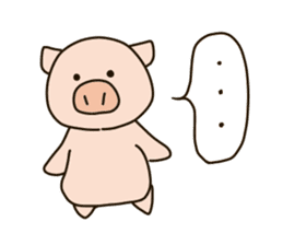 PUNIPUNI fat pig sticker #9567915