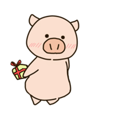PUNIPUNI fat pig sticker #9567916