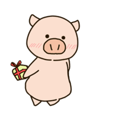 PUNIPUNI fat pig sticker #9567916