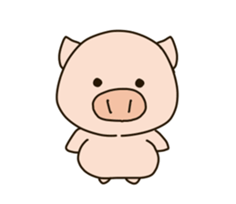 PUNIPUNI fat pig sticker #9567917