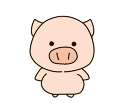 PUNIPUNI fat pig sticker #9567917