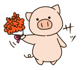 PUNIPUNI fat pig sticker #9567922