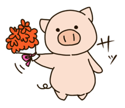PUNIPUNI fat pig sticker #9567922