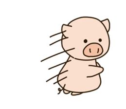 PUNIPUNI fat pig sticker #9567923