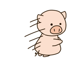 PUNIPUNI fat pig sticker #9567923