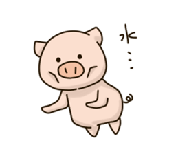 PUNIPUNI fat pig sticker #9567925