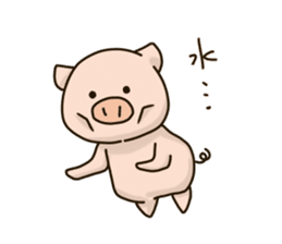 PUNIPUNI fat pig sticker #9567925