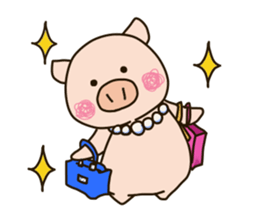 PUNIPUNI fat pig sticker #9567926