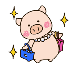 PUNIPUNI fat pig sticker #9567926
