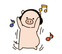 PUNIPUNI fat pig sticker #9567930