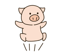 PUNIPUNI fat pig sticker #9567931