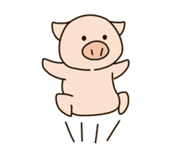 PUNIPUNI fat pig sticker #9567931