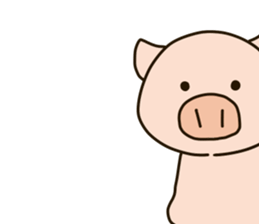 PUNIPUNI fat pig sticker #9567932