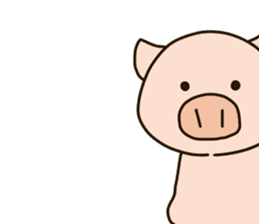 PUNIPUNI fat pig sticker #9567932