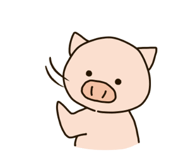 PUNIPUNI fat pig sticker #9567933