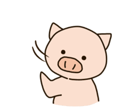 PUNIPUNI fat pig sticker #9567933
