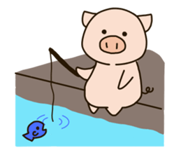 PUNIPUNI fat pig sticker #9567934