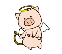 PUNIPUNI fat pig sticker #9567935