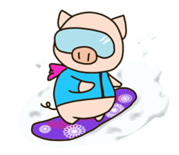 PUNIPUNI fat pig sticker #9567937