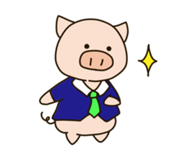PUNIPUNI fat pig sticker #9567939