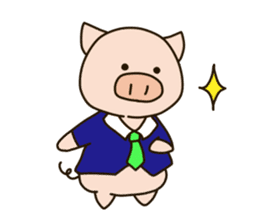 PUNIPUNI fat pig sticker #9567939