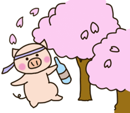 PUNIPUNI fat pig sticker #9567940