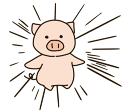 PUNIPUNI fat pig sticker #9567941