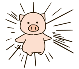 PUNIPUNI fat pig sticker #9567941